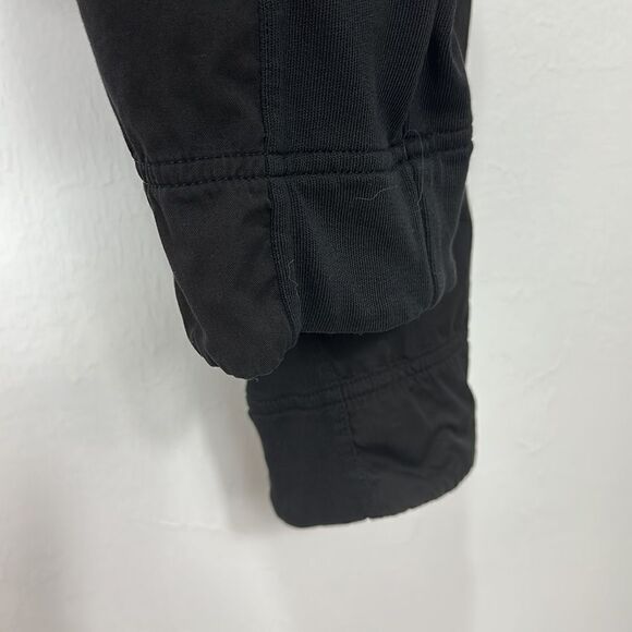 Me + Em Black Cotton High Rise Drawstring Waist Soft Cargo Jogger Pants Size 14 - Picture 3 of 13